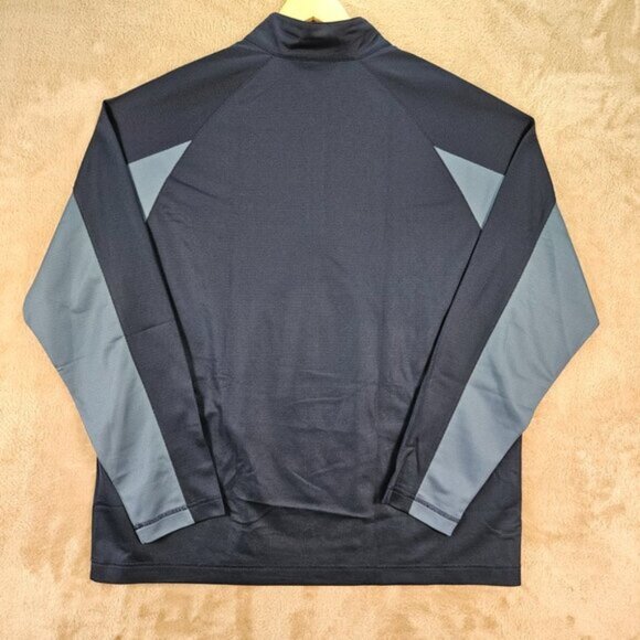 Nike Jacket Quarter Zip Long Sleeve Blue 2 Tone Active Athletic Mens Sz XXL Golf - Picture 2 of 10
